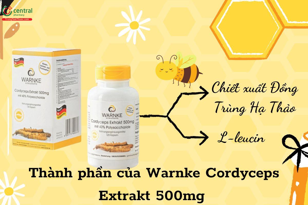 Thành phần của Warnke Cordyceps Extrakt 500mg