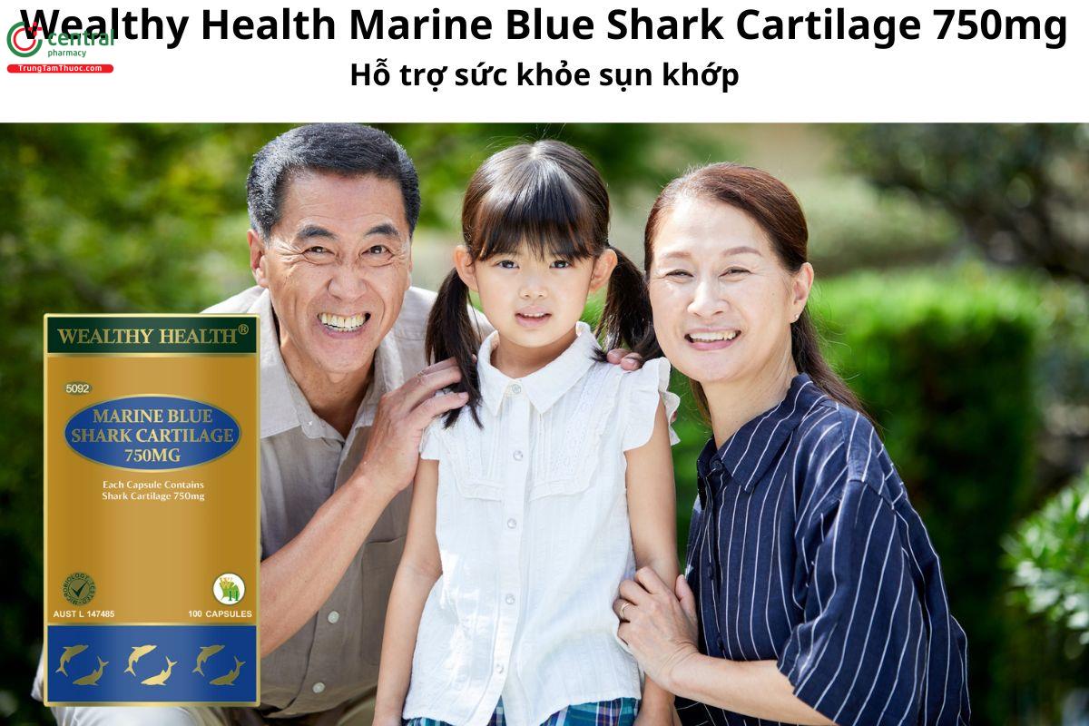Wealthy Health Marine Blue Shark Cartilage 750mg - Giúp bổ khớp