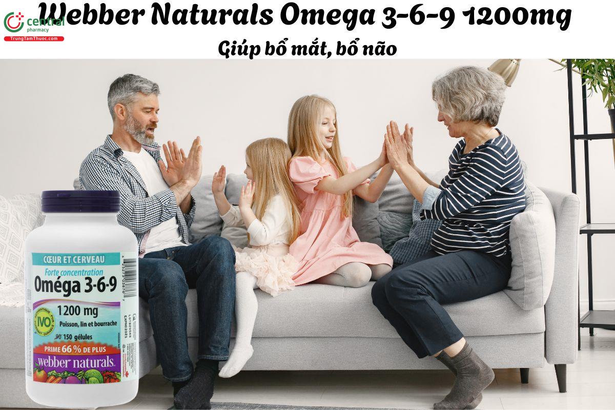 Webber Naturals Omega 3-6-9 1200mg (150 viên) - Bổ não, mắt