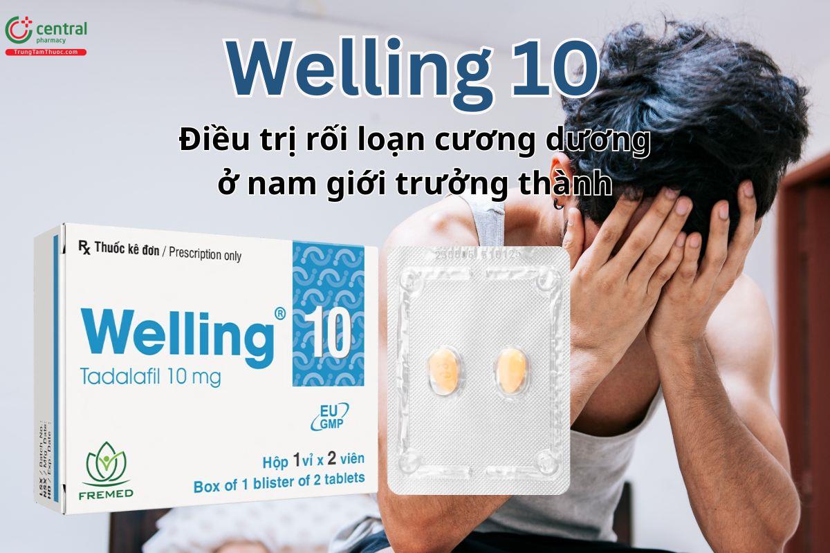 Welling 10 được chỉ định cho nam giới trưởng thành bị rối loạn cương dương