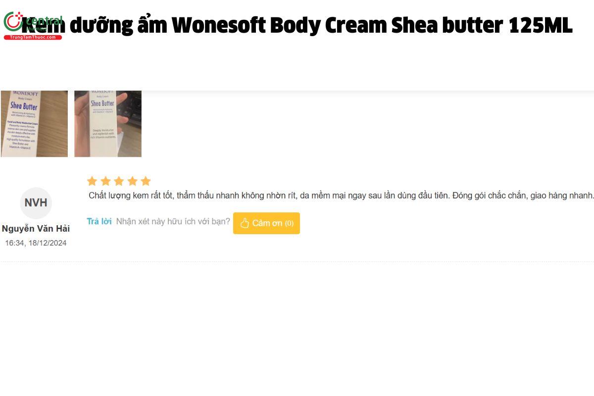 Kem dưỡng ẩm Wonesoft Body Cream Shea Butter