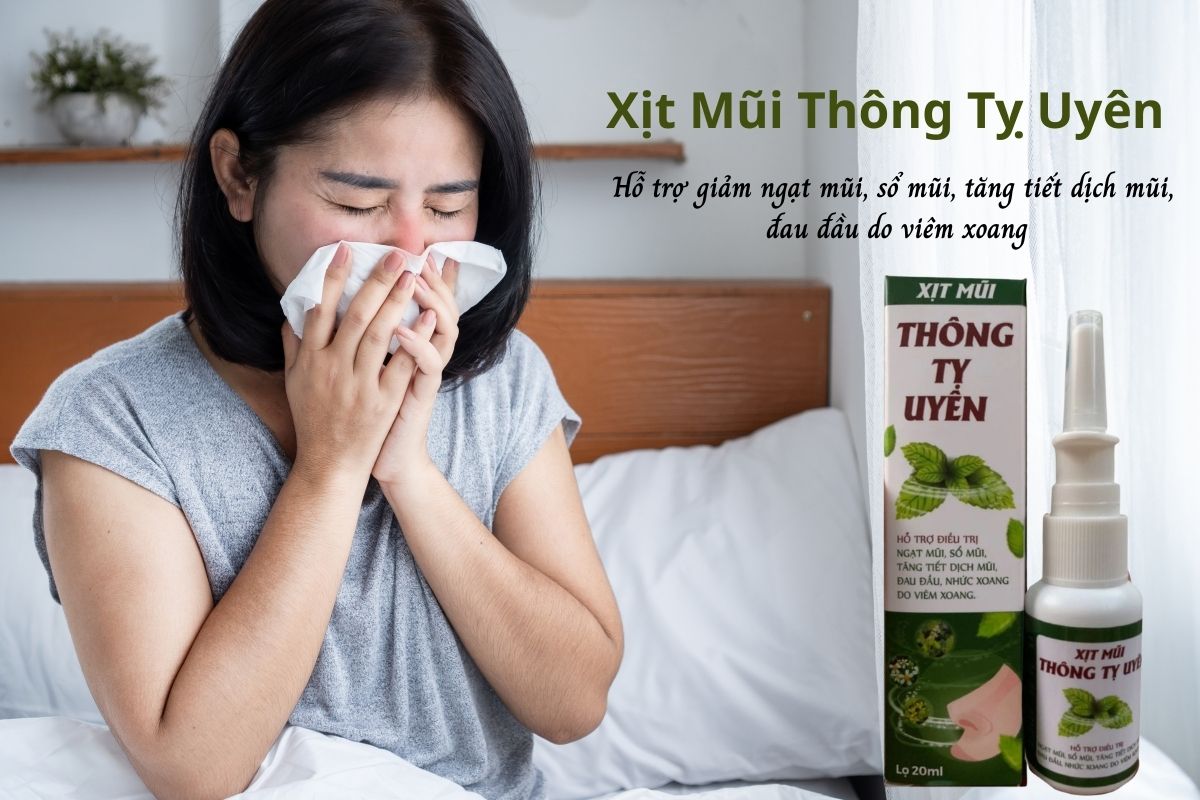 Xịt Mũi Thông Tỵ Uyên - Hỗ trợ giảm ngạt mũi, sổ mũi, đau đầu do viêm xoang