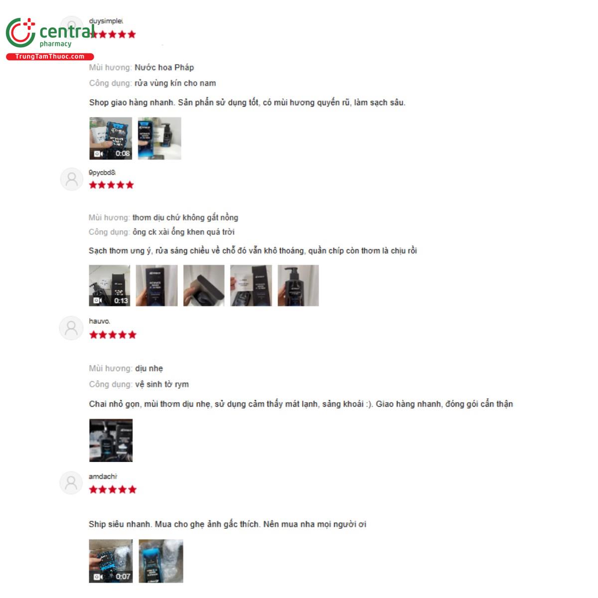 Một số đánh giá của khách hàng về sản phẩm Gel Vệ Sinh Khử Mùi Vùng Kín X-me