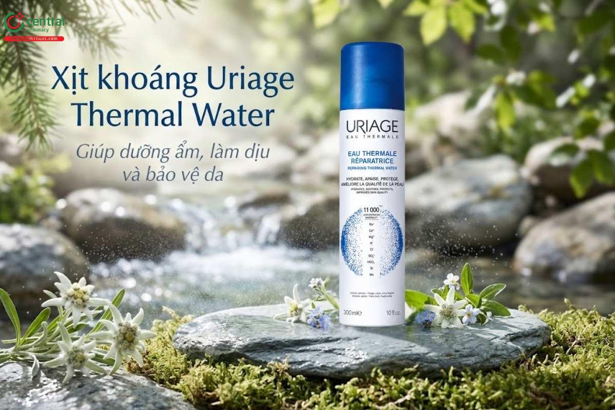 Xịt khoáng Uriage Repairing Thermal Water dưỡng ẩm, làm dịu, bảo vệ da