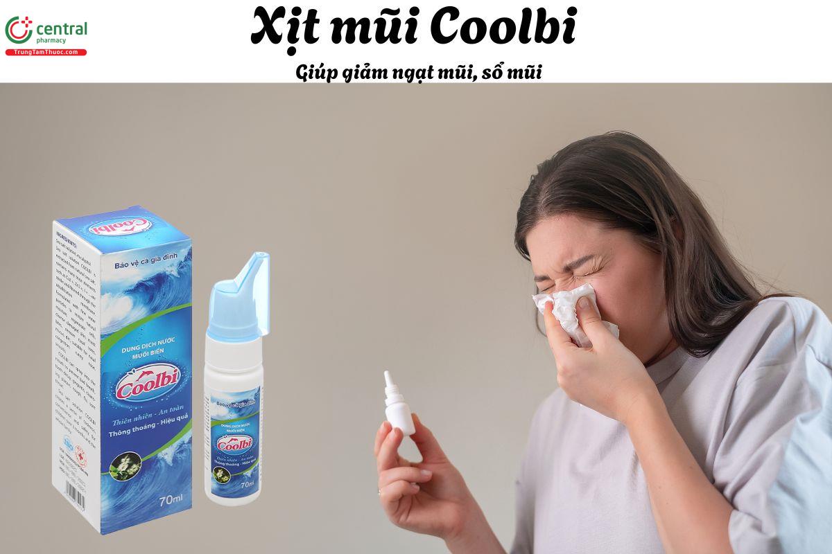 Dung dịch nước muối biển Coolbi - Giúp làm sạch mũi, loại bỏ dịch nhầy