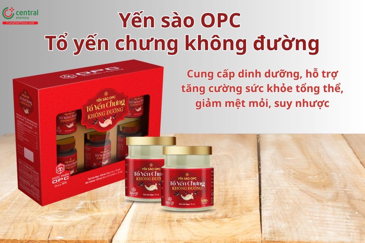 Yến Sào OPC - Tổ yến chưng không đường phù hợp với người cần hạn chế lượng đường bổ sung