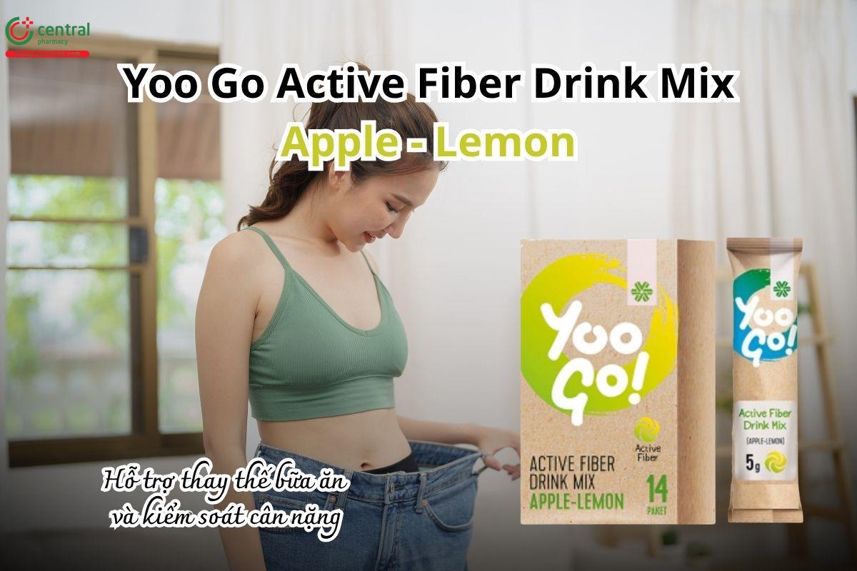 Yoo Go Active Fiber Drink Mix Apple - Lemon hỗ trợ thay thế bữa ăn và kiểm soát cân nặng