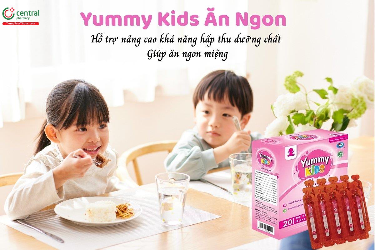 Yummy Kids hỗ trợ nâng cao khả năng hấp thu dưỡng chất, ăn ngon miệng