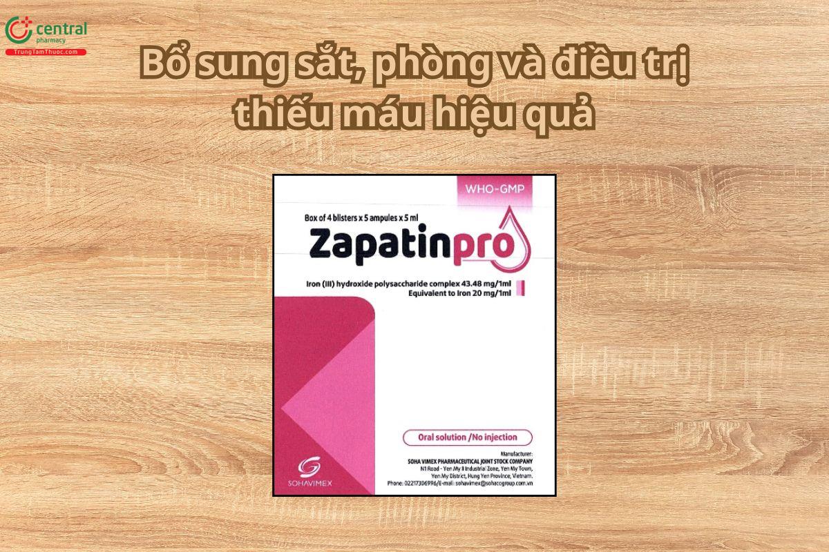 Thuốc ZapatinPro bổ sung sắt, phòng và điều trị thiếu máu hiệu quả