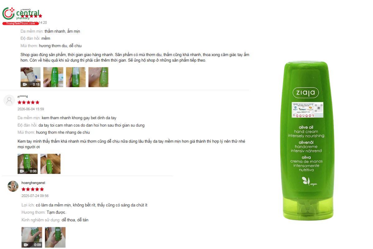 Ziaja Olive Oil Hand Cream - Cấp ẩm, làm mềm da