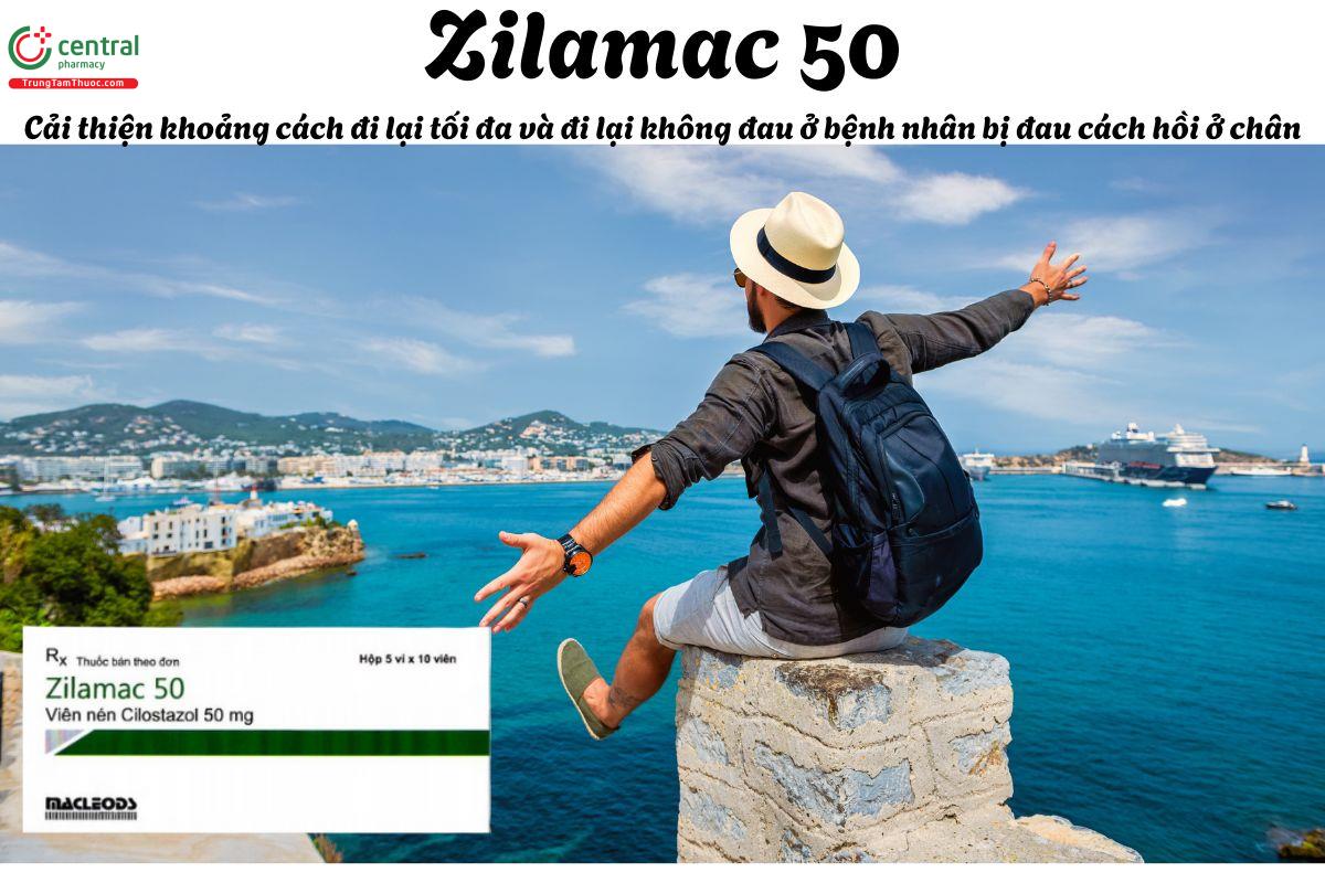 Thuốc Zilamac 50 - Giảm triệu chứng do thiếu máu cục bộ mạn tính