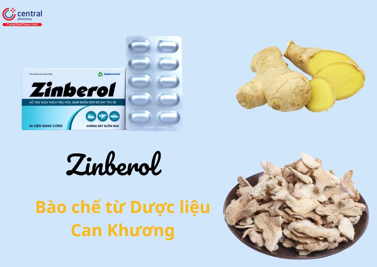 Zinberol được bào chế từ Dược liệu Can khương