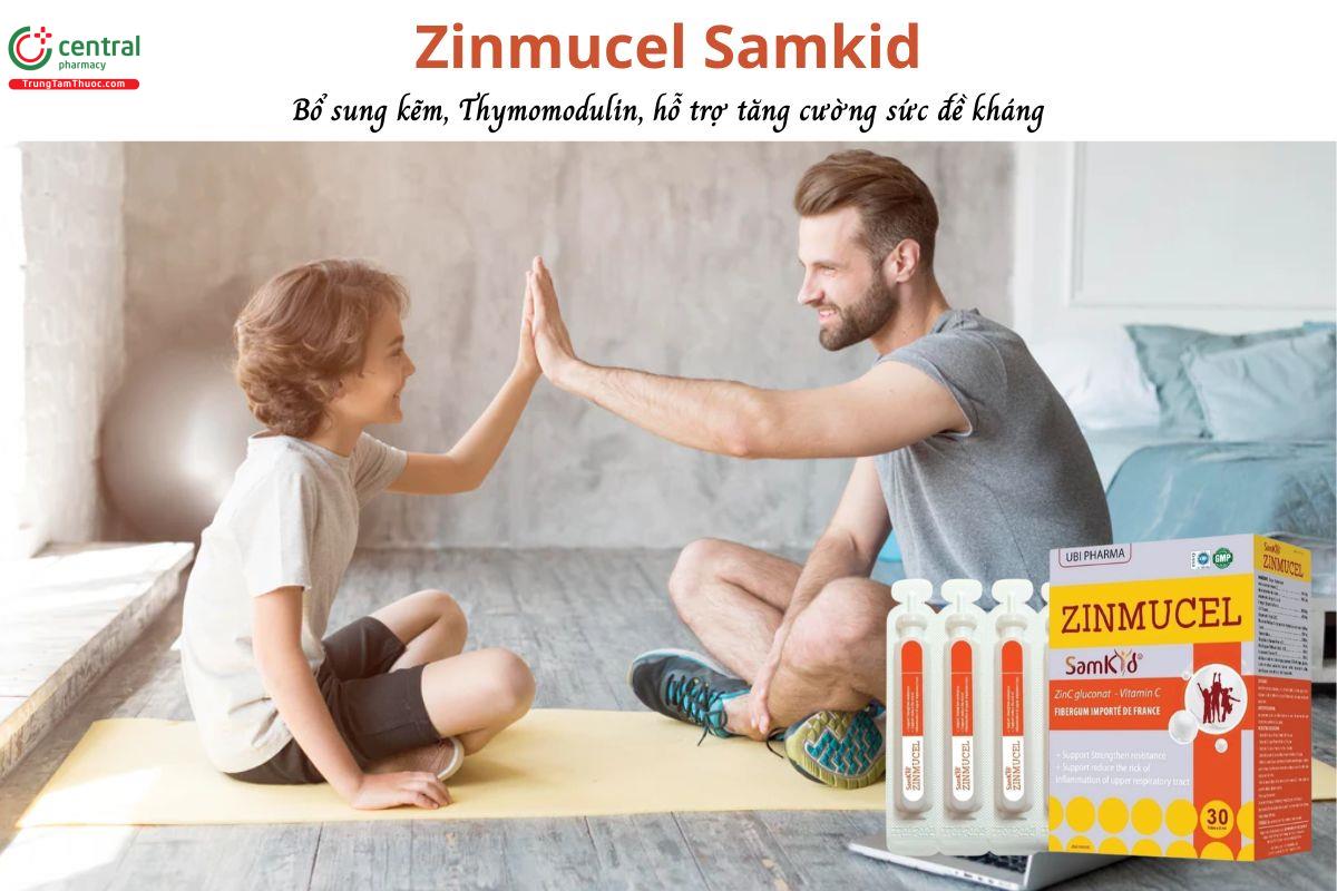 Zinmucel Samkid - Bổ sung kẽm, Thymomodulin, tăng cường sức đề kháng