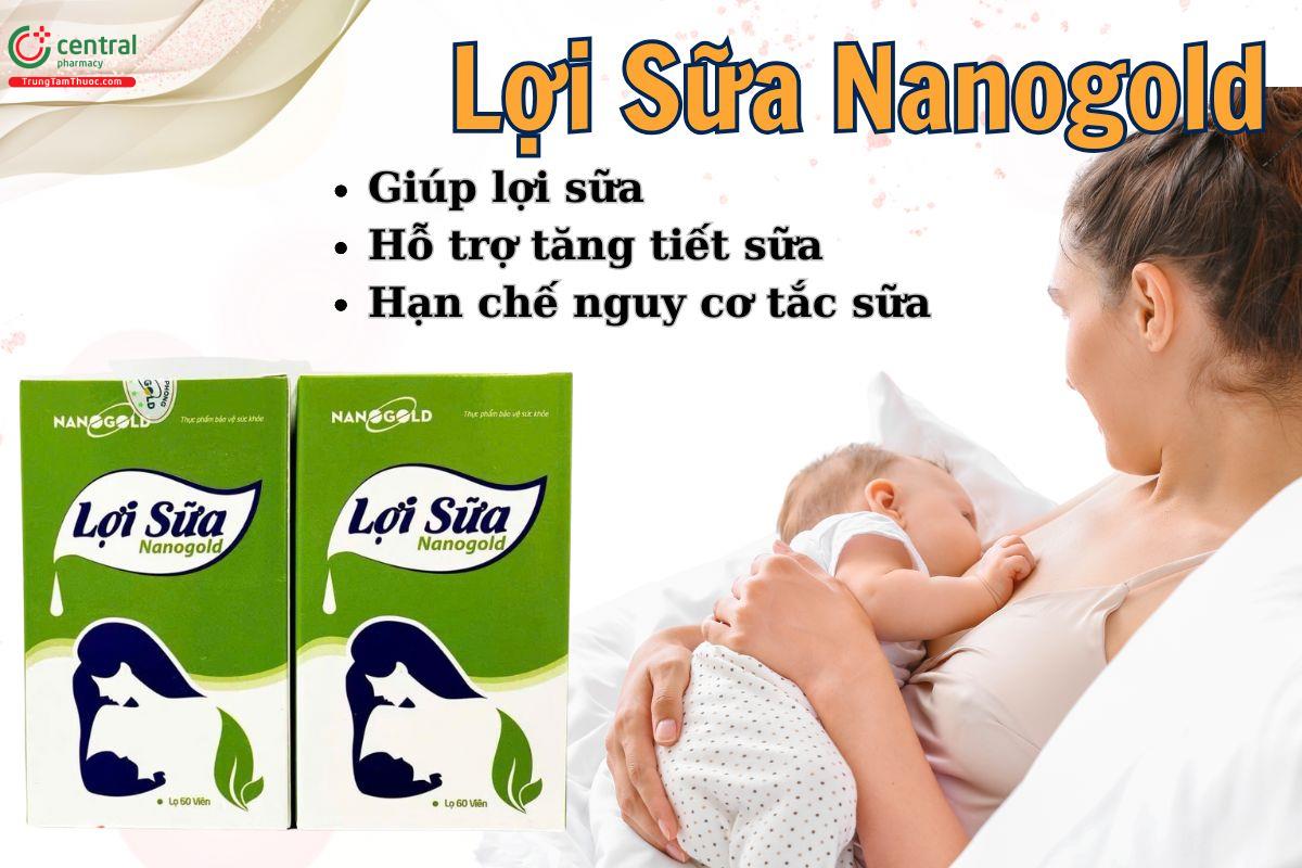 Viên uống Lợi sữa Nanogold giúp lợi sữa, giúp mẹ nhiều sữa, ngừa tắc tia sữa