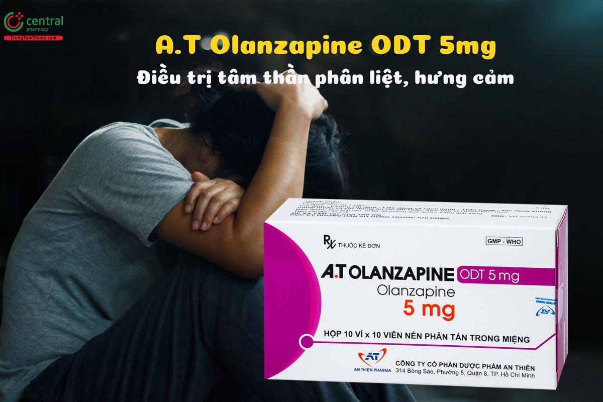 Thuốc A.T Olanzapine ODT 5mg điều trị tâm thần phân liệt, hưng cảm