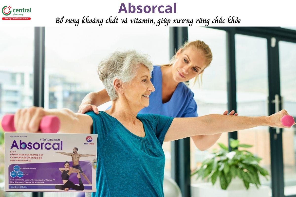 Viên uống Absorcal - Bổ sung canxi, giúp xương răng chắc khoẻ