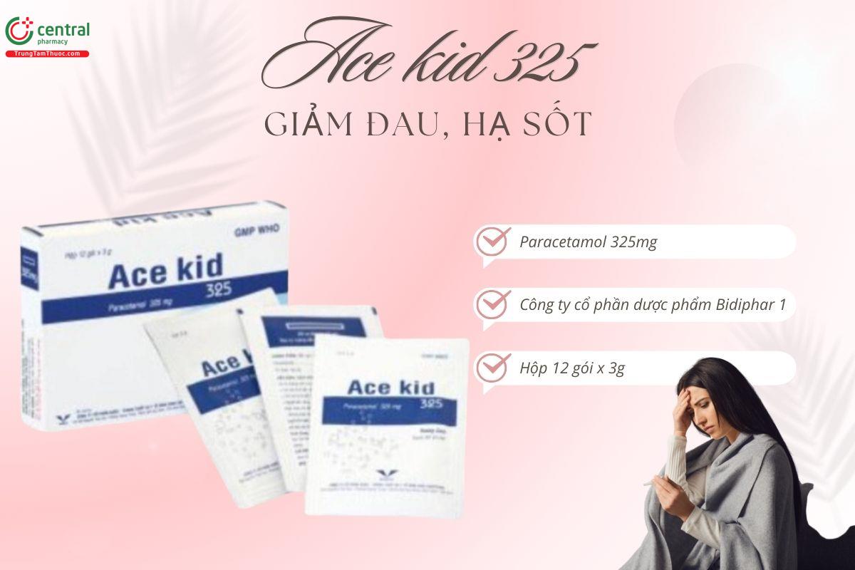 Thuốc Ace kid 325 giảm đau, hạ sốt