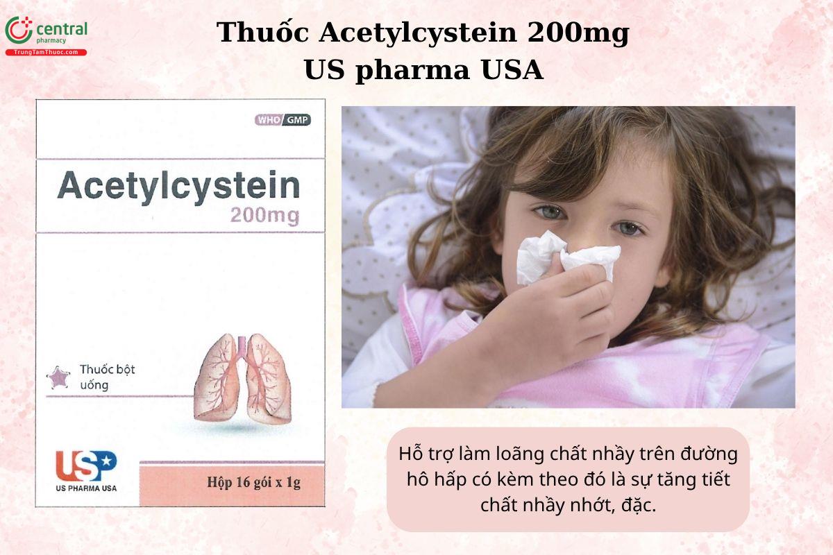 Chỉ định của thuốc Acetylcystein 200mg US pharma USA