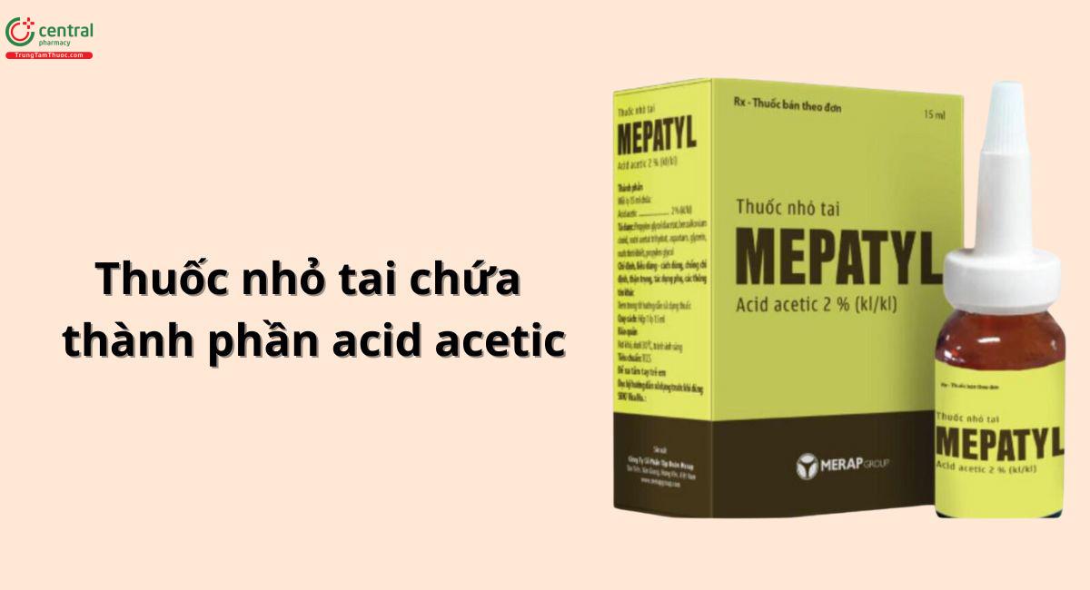 Acid acetic được dùng làm thuốcc