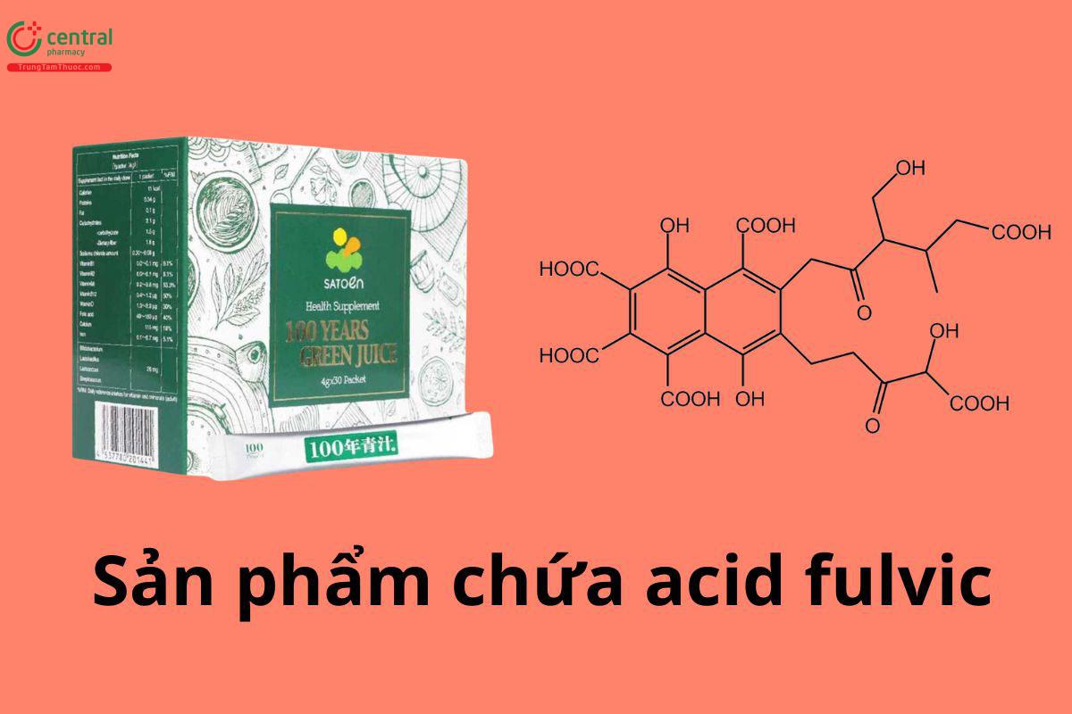 Một số sản phẩm chứa Acid fulvic trên thị trường