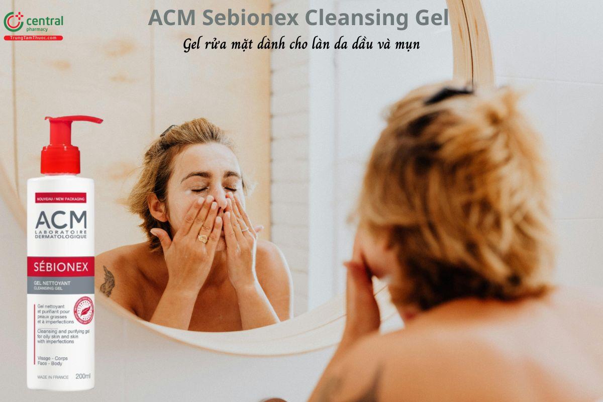 Gel rửa mặt cho da mụn ACM Sebionex Cleansing Gel