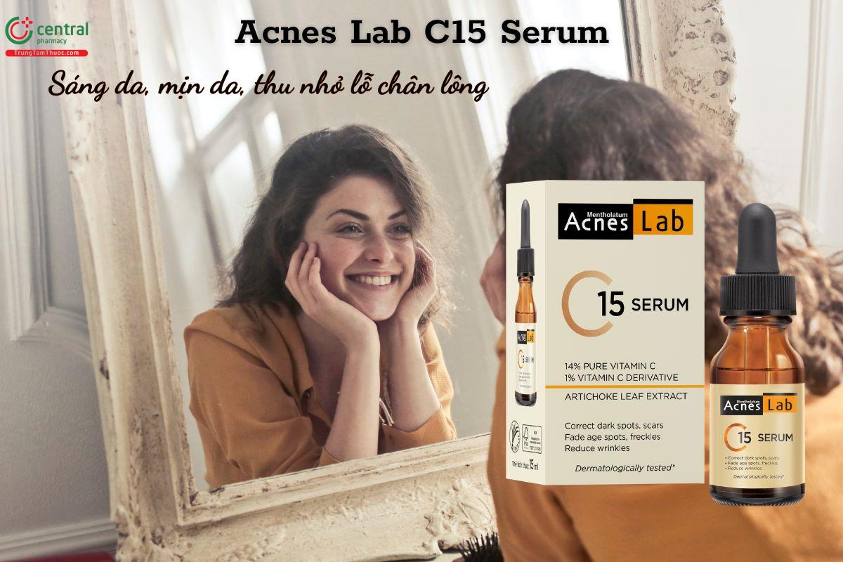 Serum Acnes Lab C15 giúp giảm sạm da, thu nhỏ lỗ chân lông