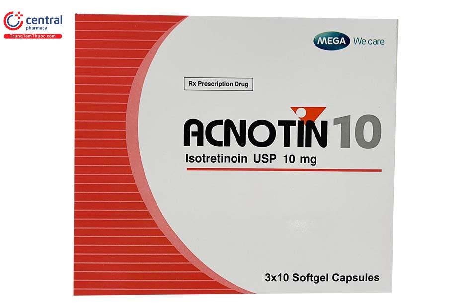 Hình ảnh thuốc Acnotin chứ hoạt chất chính là Isotretinoin
