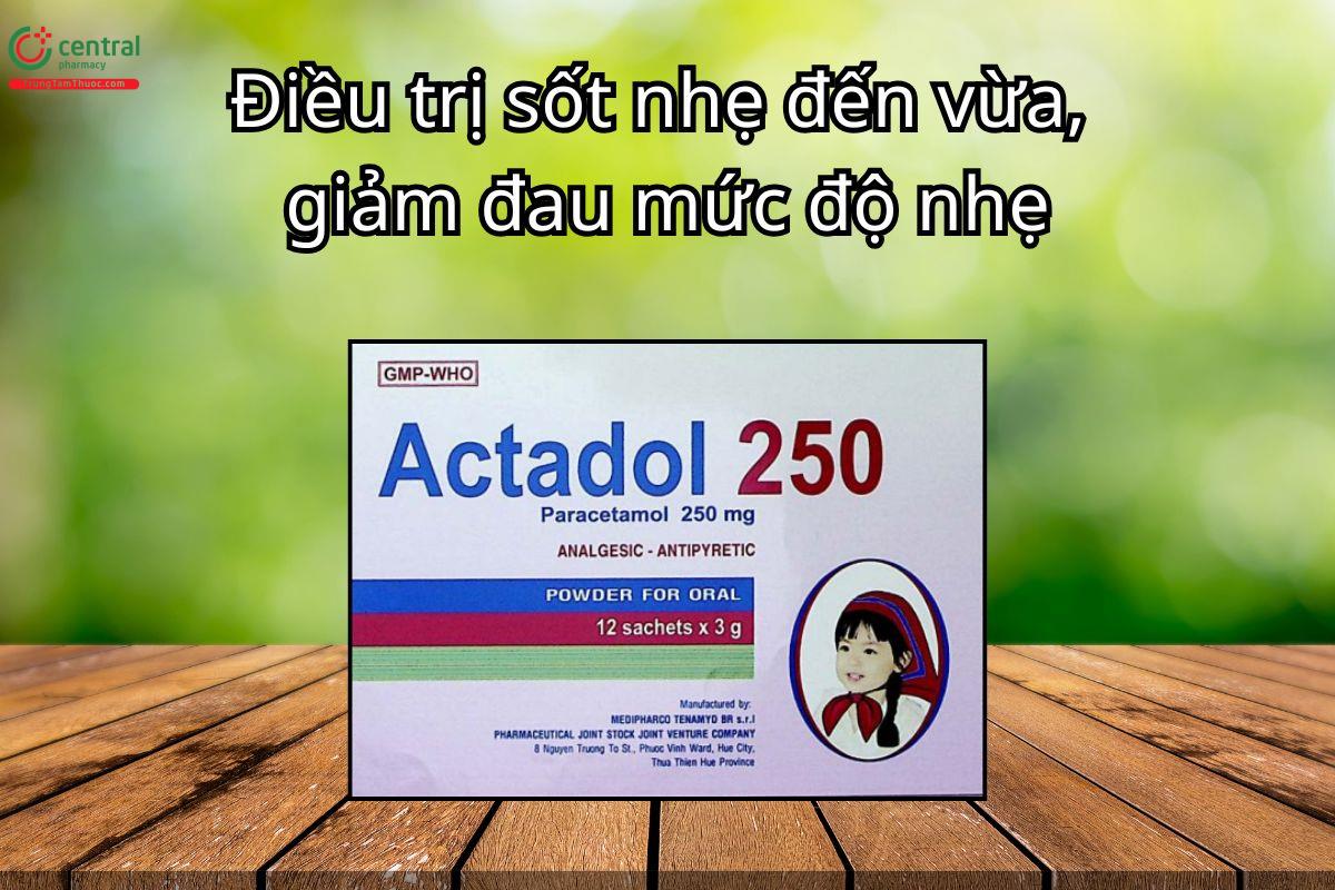 Thuốc Actadol 250 giúp hạ sốt giảm đau