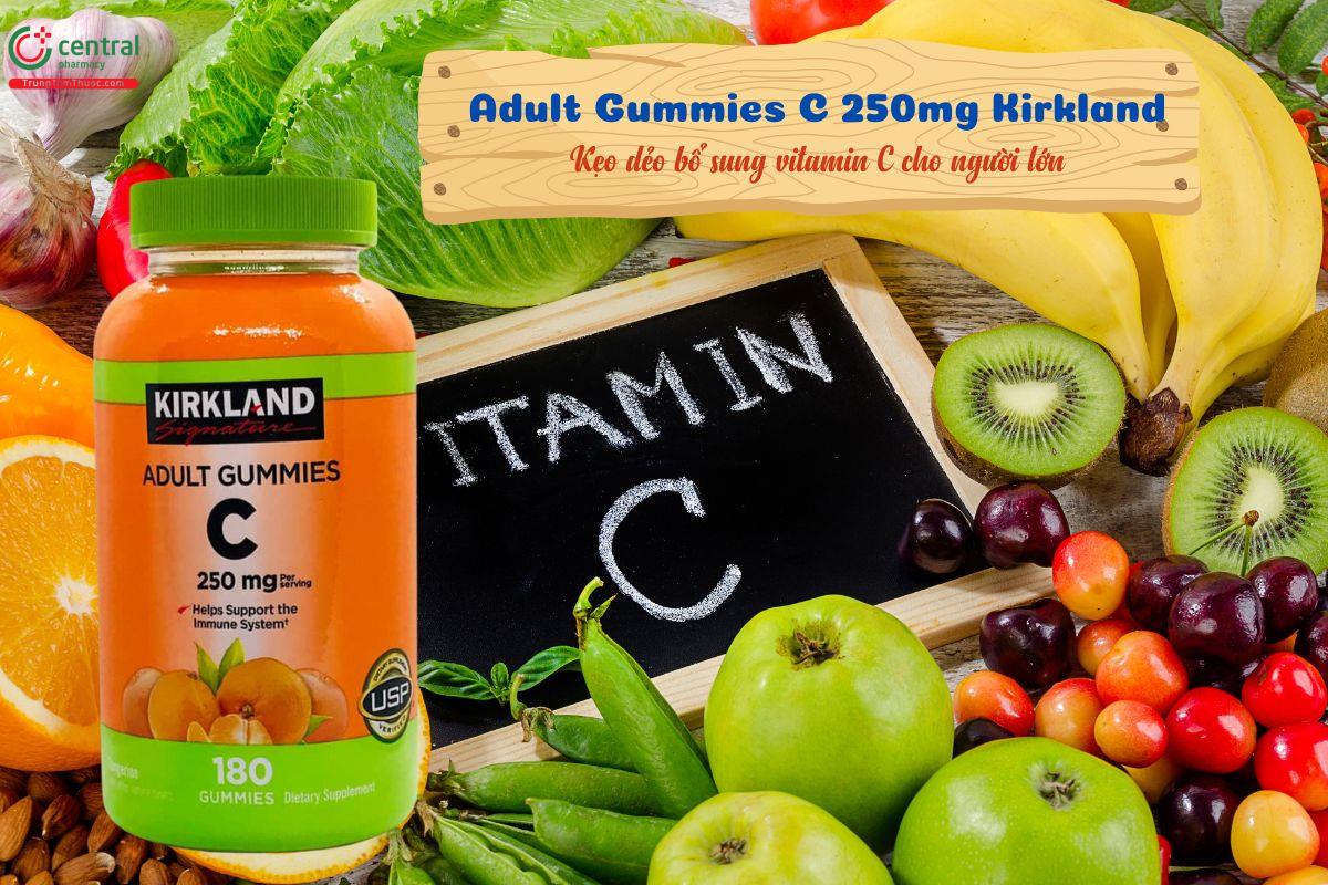 Kẹo dẻo Adult Gummies C 250mg Kirkland - Bổ sung vitamin C cho người lớn