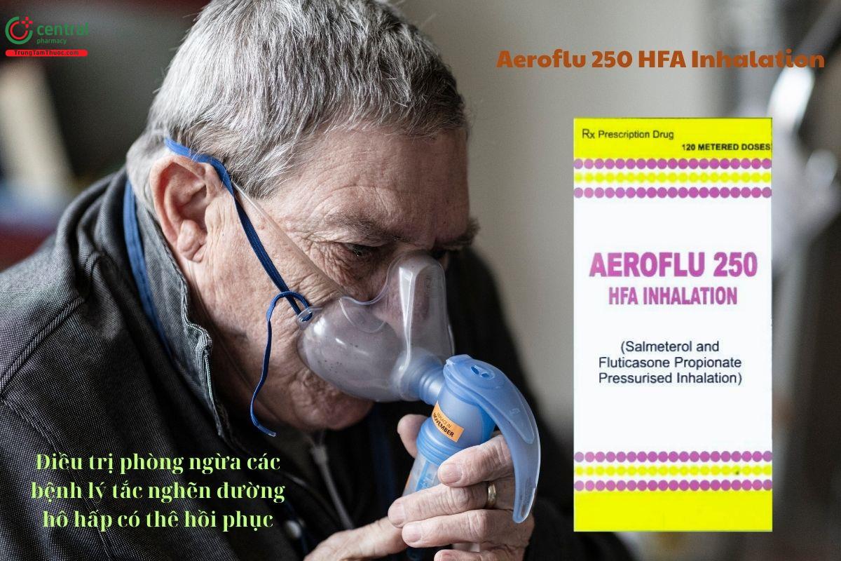 Thuốc Aeroflu 250 HFA Inhalation điều trị tắc nghẽn đường hô hấp