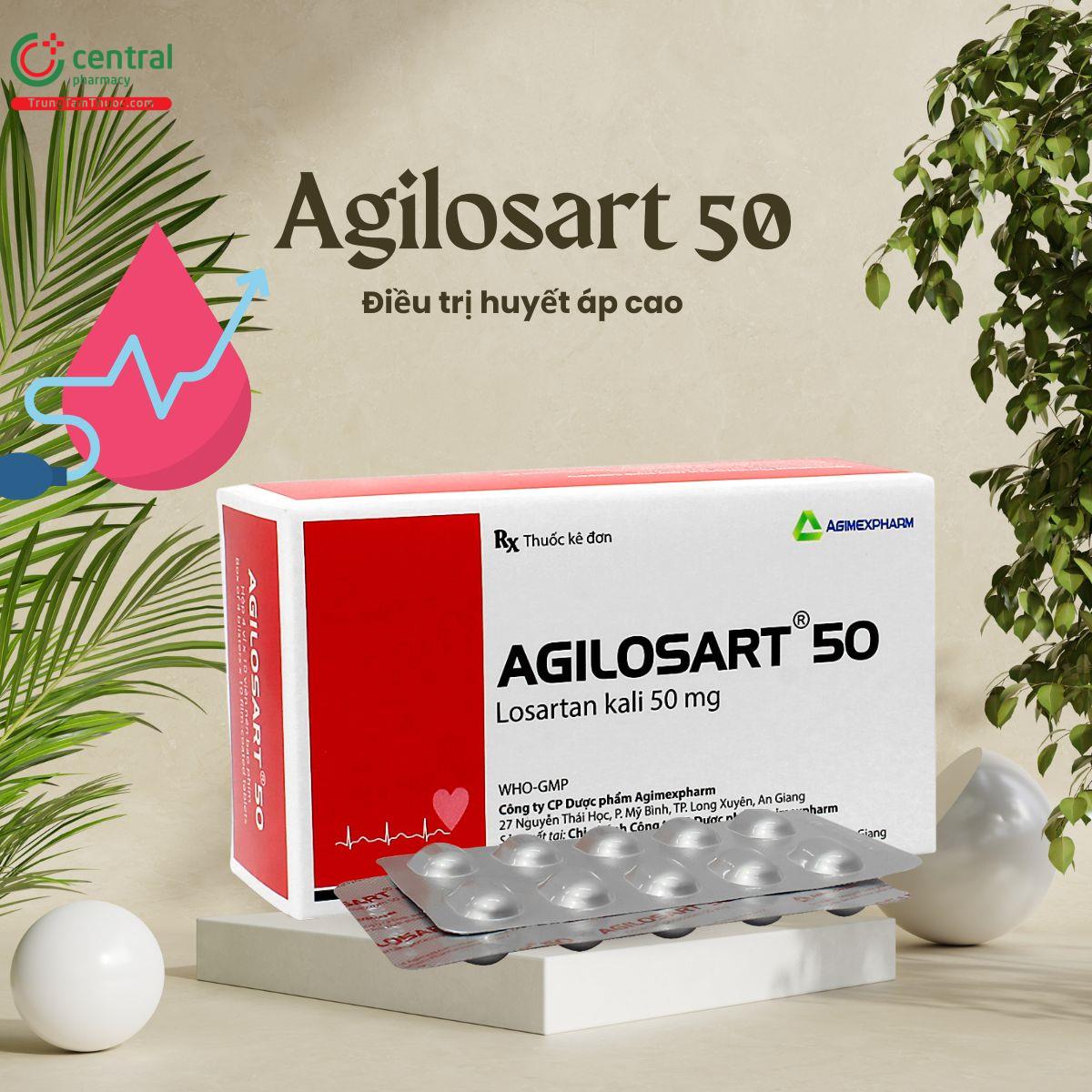 Thuốc trị tăng huyết áp Agilosart 50mg