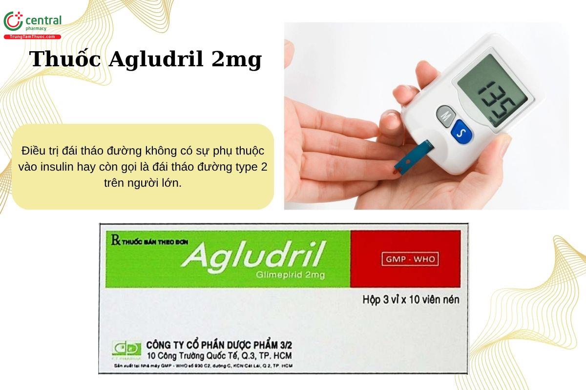 Chỉ định của thuốc Agludril 2mg