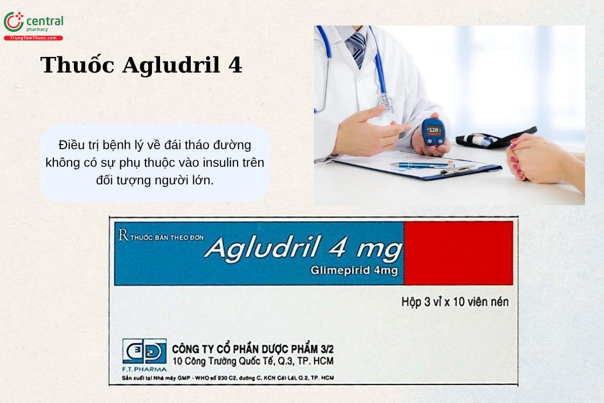 Chỉ định của thuốc Agludril 4mg