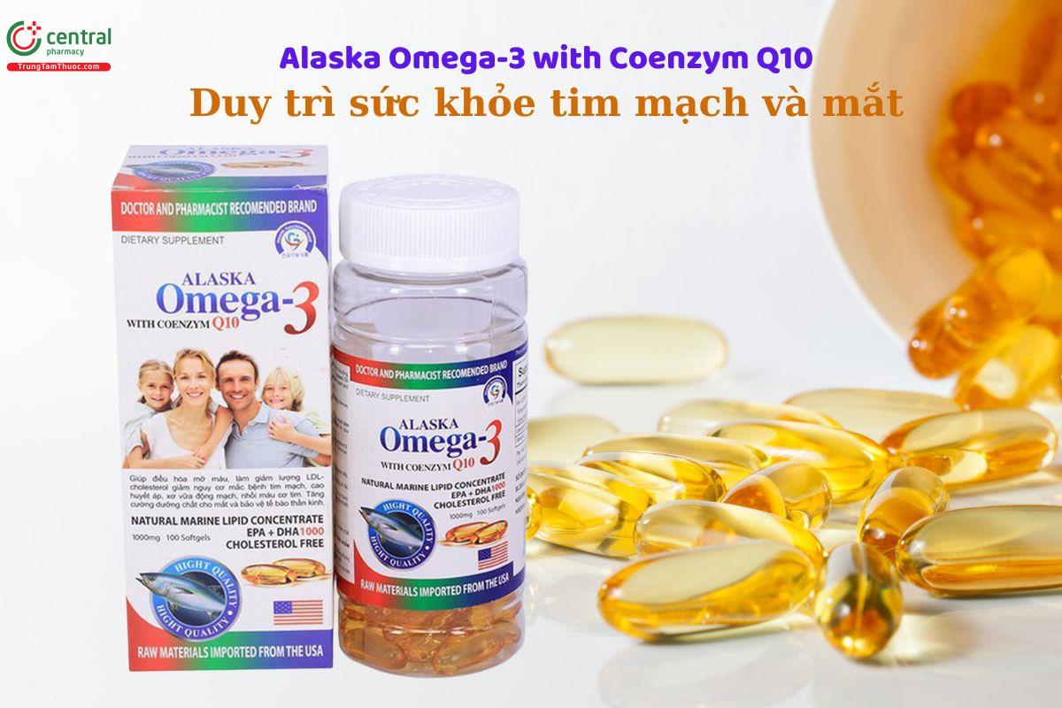 Alaska Omega-3 with Coenzym Q10 duy trì sức khỏe mắt, tim mạch