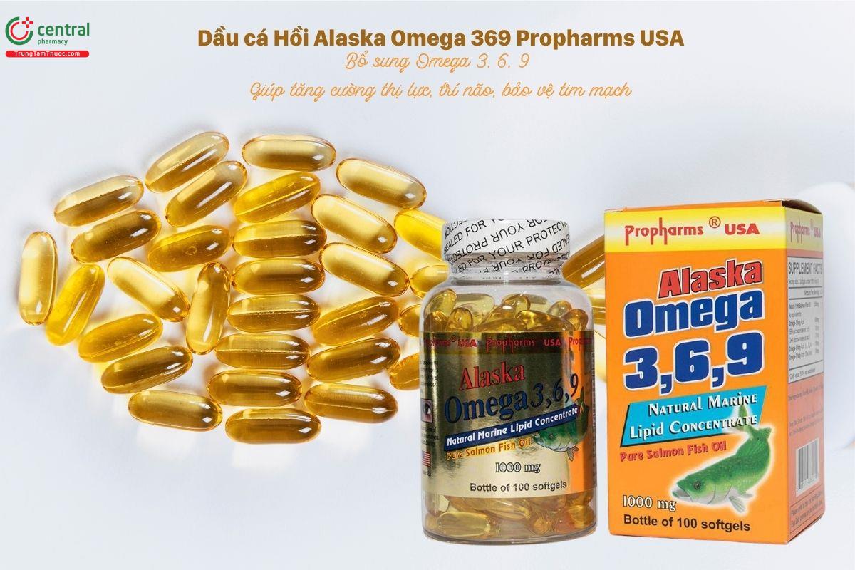 Dầu cá hồi Alaska Omega 3,6,9 Propharms USA - Sắng mắt, nâng cao trí lực