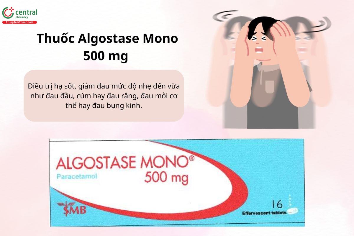 Chỉ định của thuốc Algostase Mono 500 mg