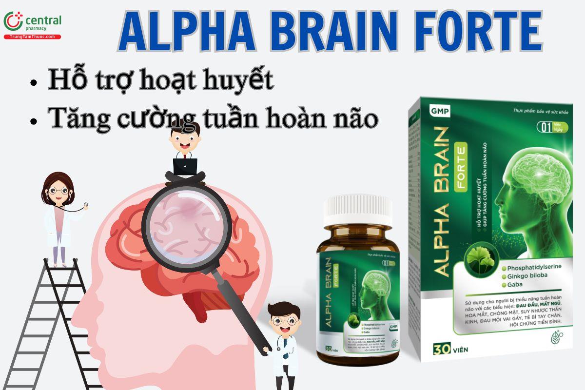 Viên uống Alpha Brain Forte giúp tăng cường tuần hoàn não