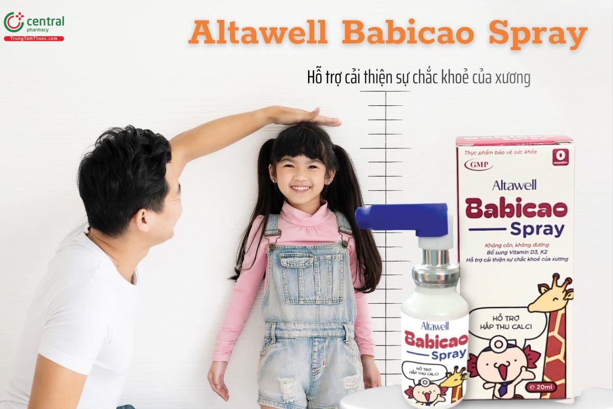 Xịt Altawell Babicao Spray giúp bổ sung D3K2 cho trẻ