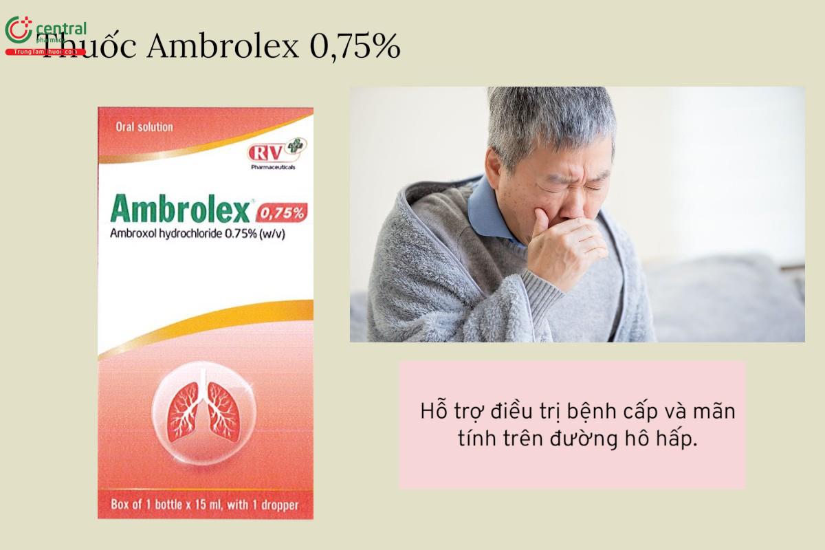 Chỉ định của thuốc Ambrolex 0,75%