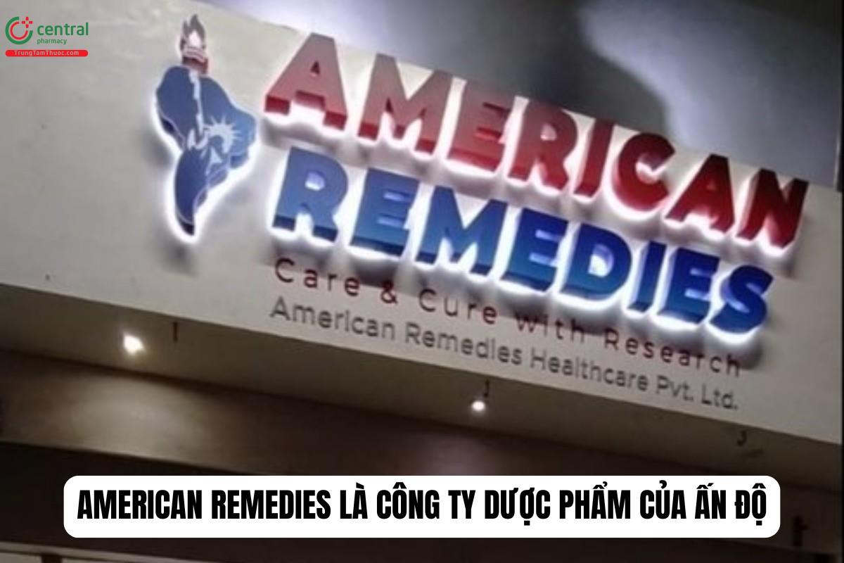 American Remedies là nhà sản xuất dược phẩm đến từ Ấn Độ