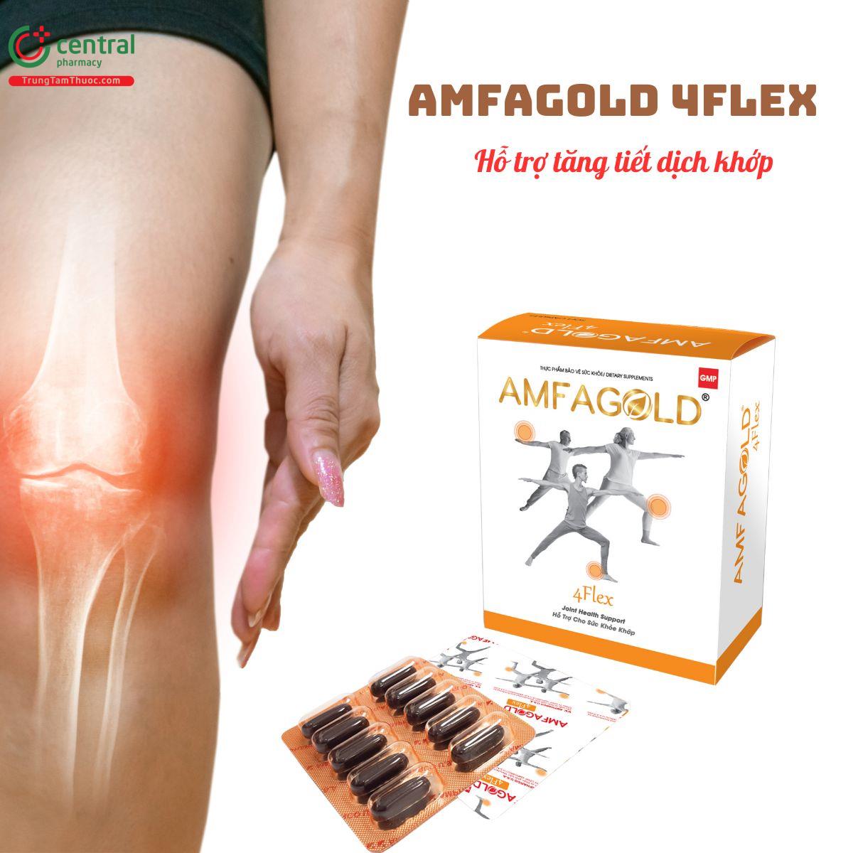 Thuốc Amfagold 4Flex hỗ trợ tăng dịch khớp, cải thiện vận động