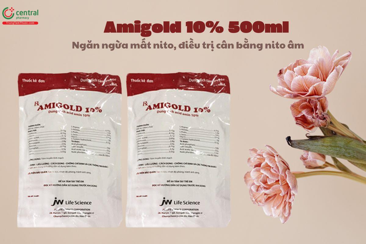 Thuốc Amigold 10% 500ml bổ sung dinh dưỡng ngừa mất nito