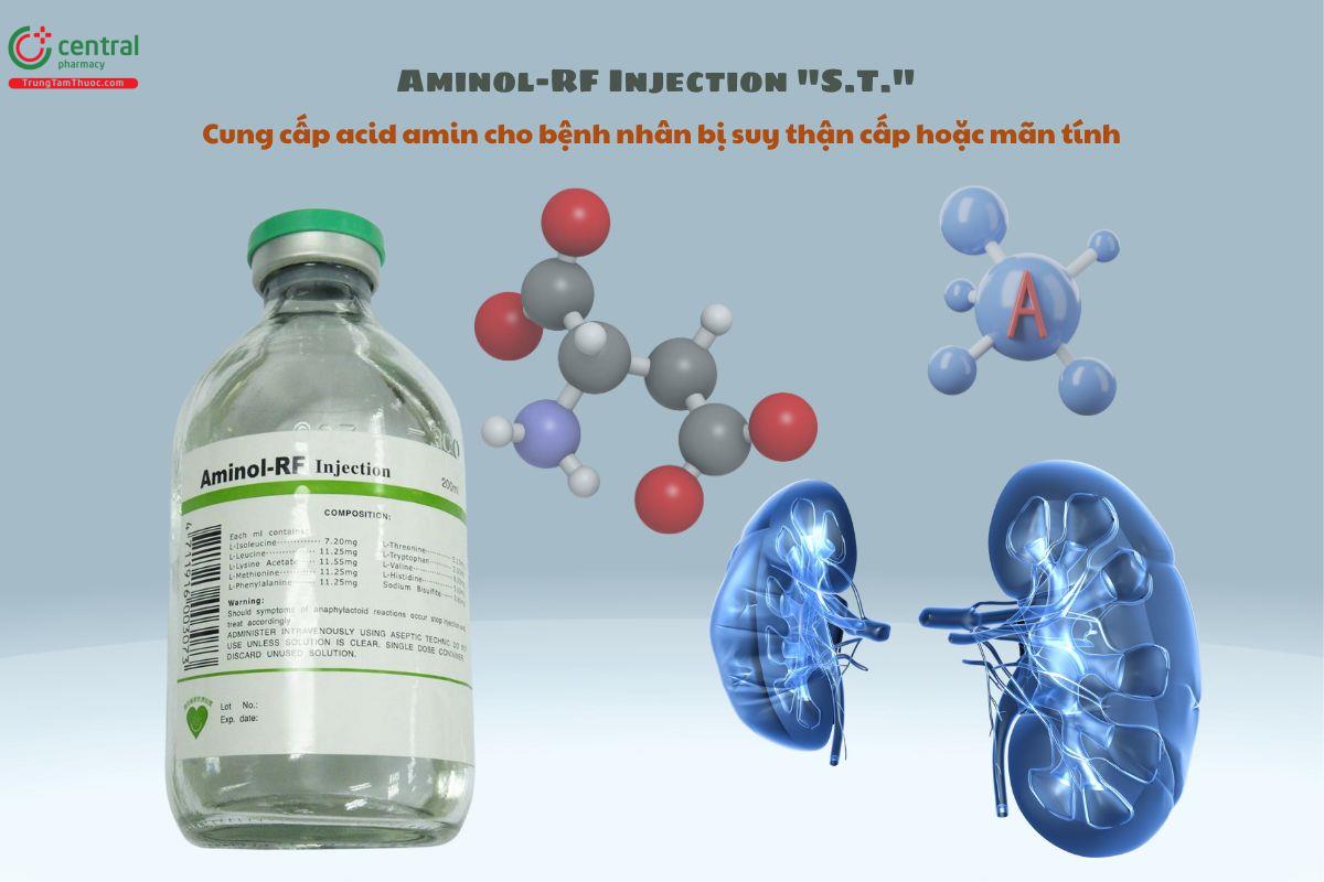Thuốc Aminol-RF Injection S.T. bổ sung acid amin cho bệnh nhân suy thận cấp và mạn tính