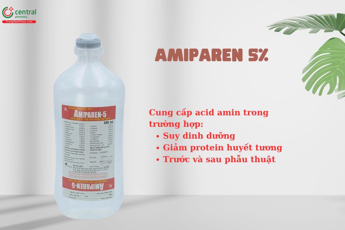 Thuốc Amiparen-5 - Dịch truyền bổ sung acid amin cho cơ thể