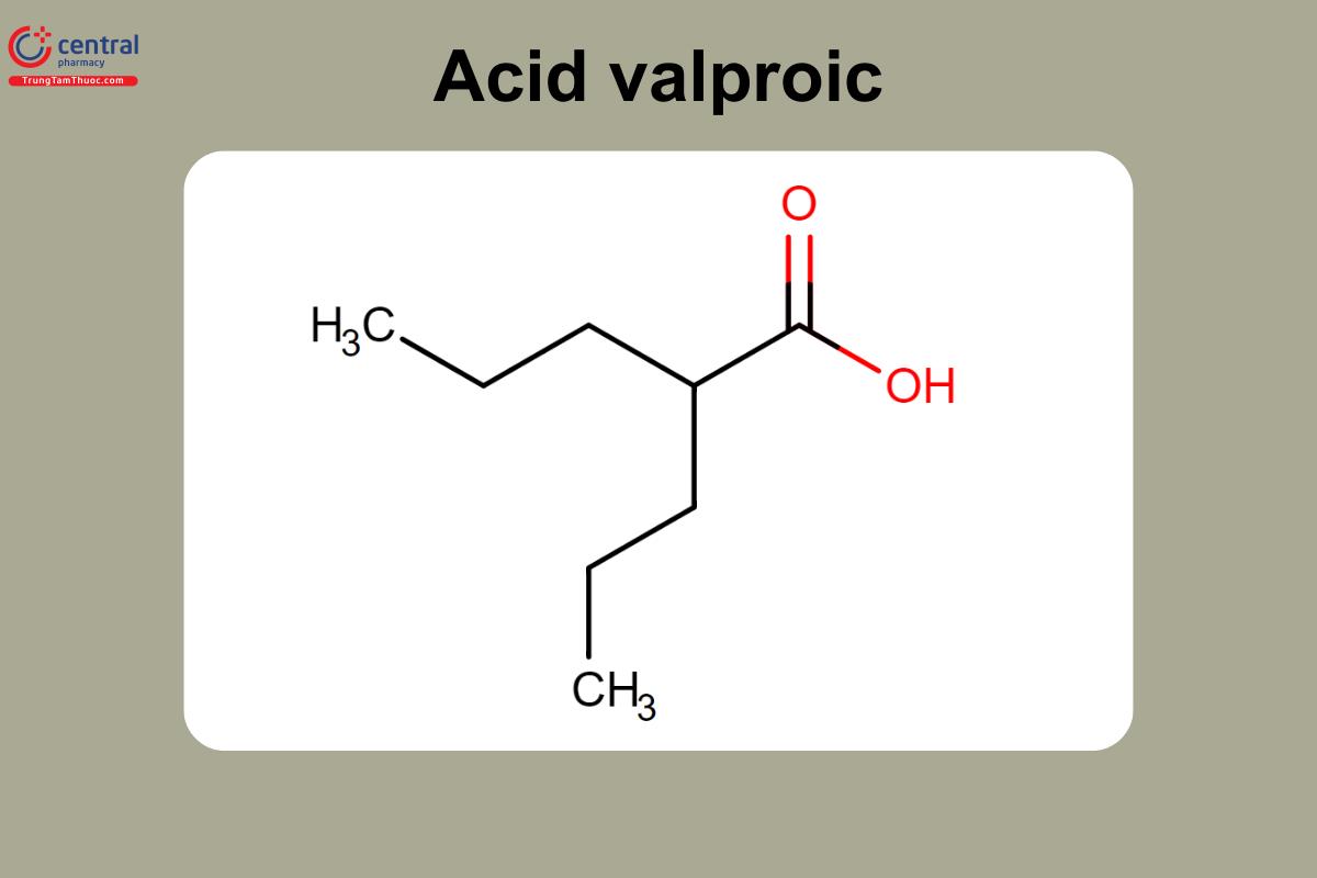 Công thức cấu tạo của Acid valproic