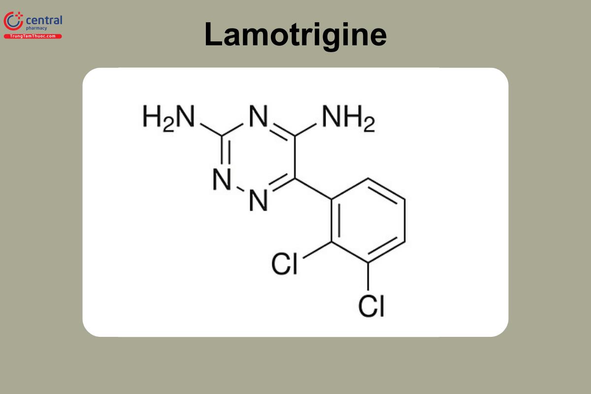 Công thức cấu tạo của Lamotrigine