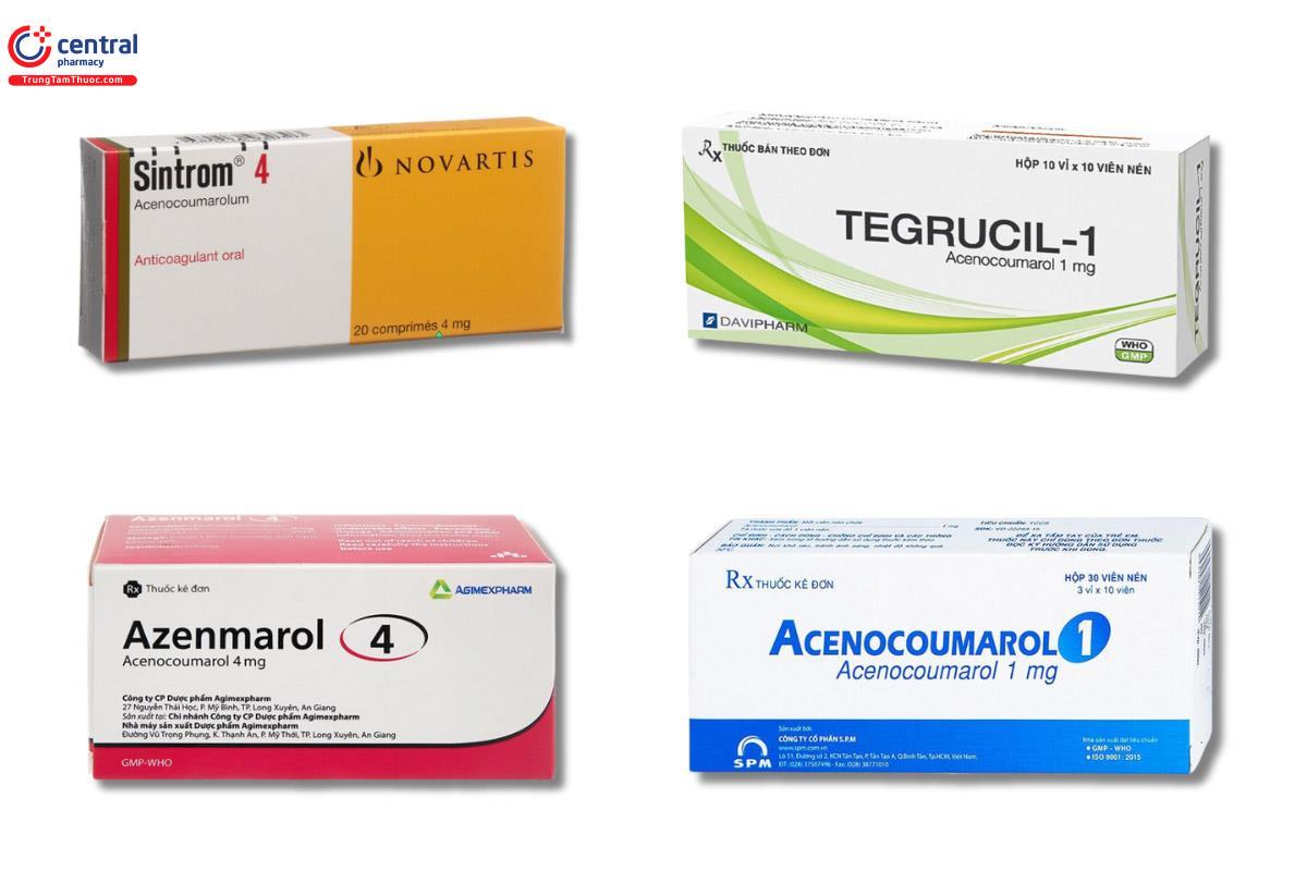 Một số thuốc chống đông đường uống chứa Acenocoumarol