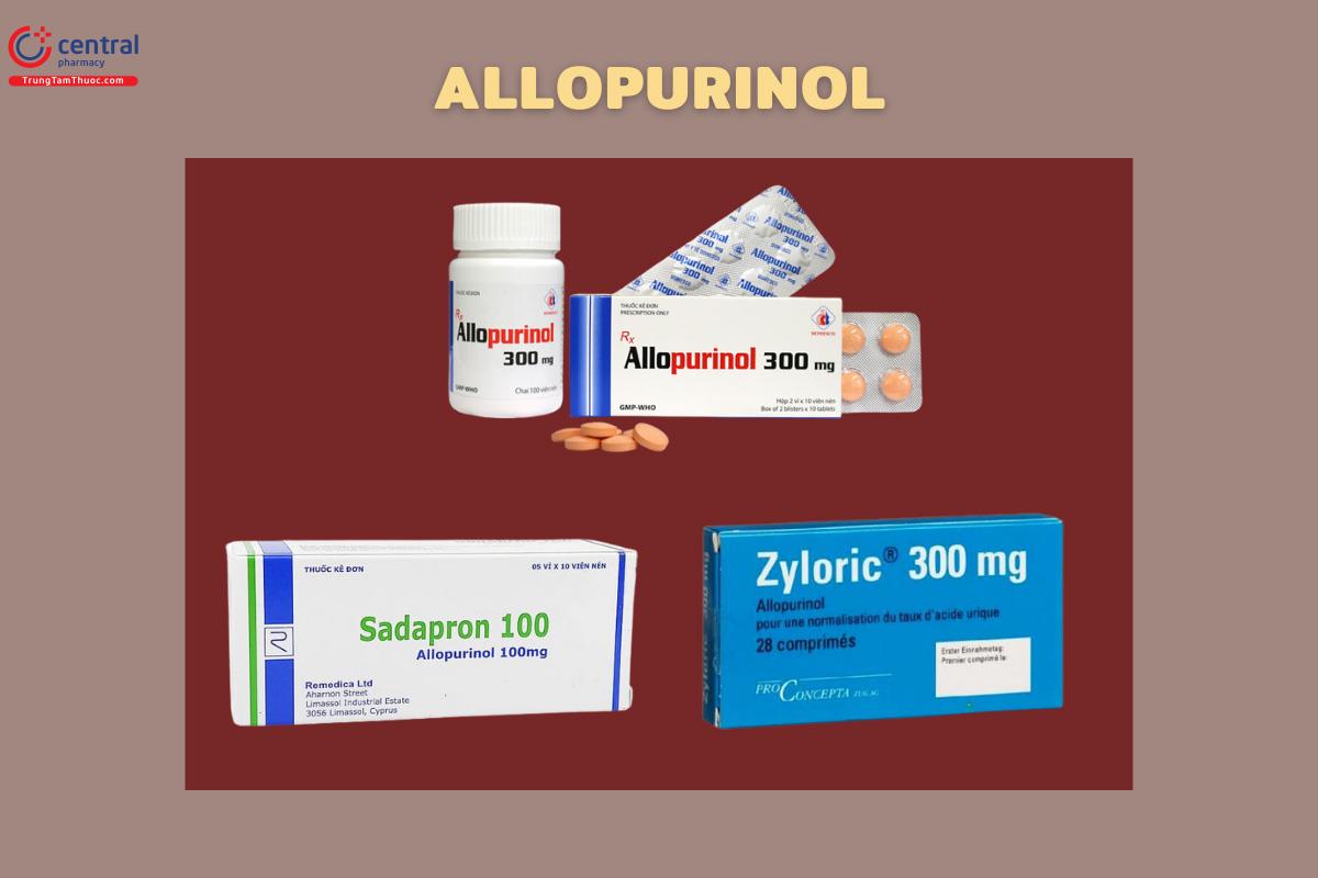 Một số chế phẩm chưa hoạt chất Allopurinol