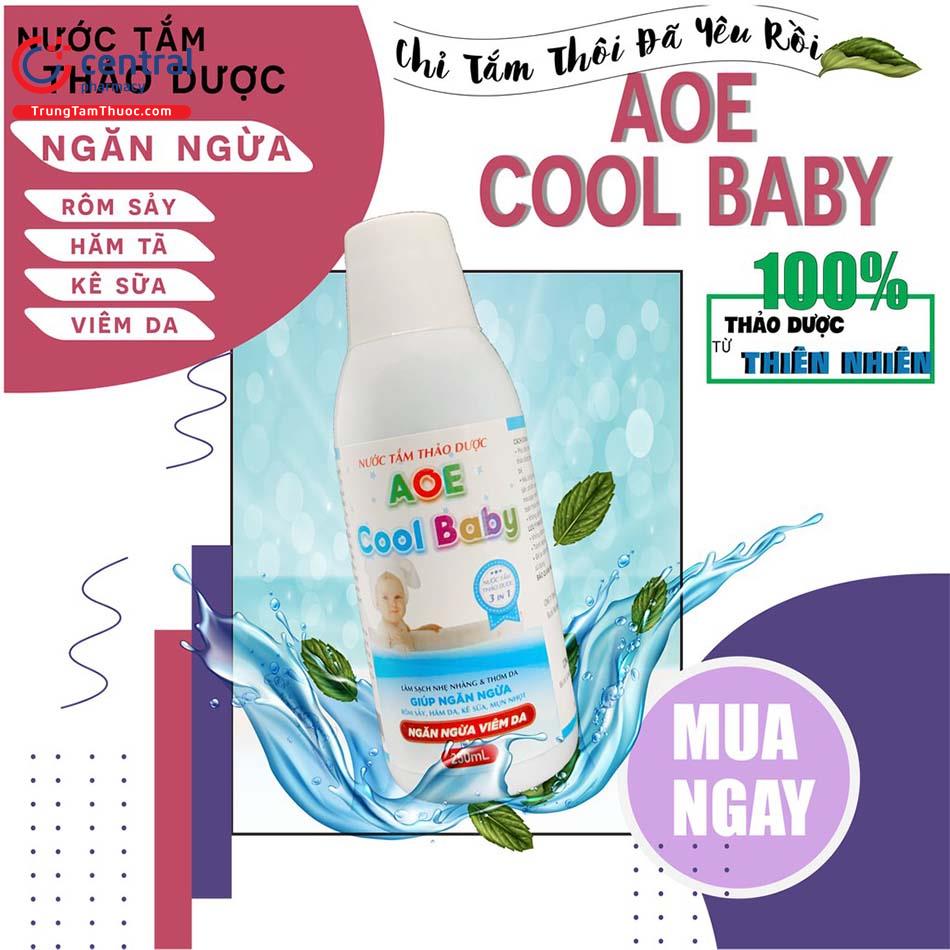 Hình 1: Công dụng của Nước tắm thảo dược Aoe Cool Baby