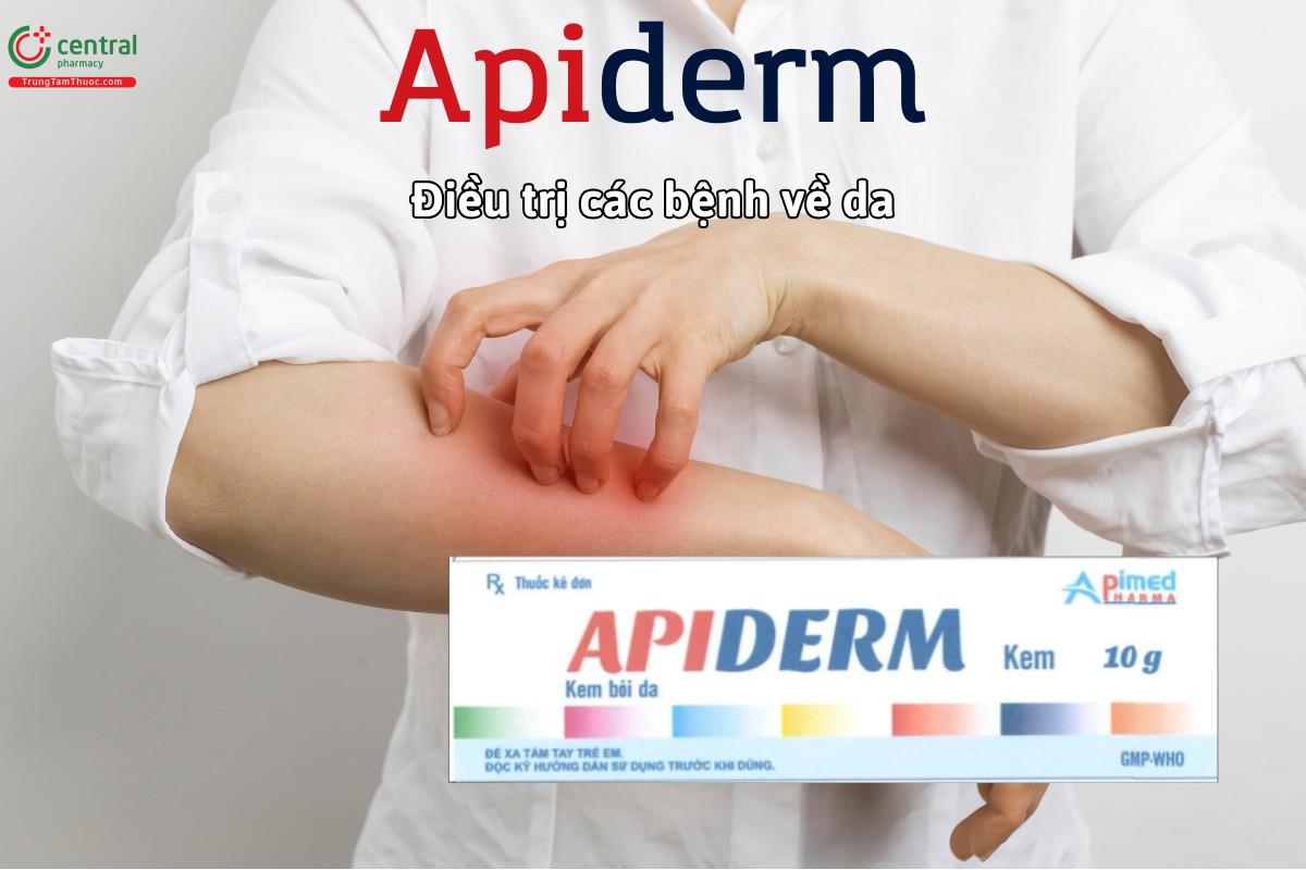 Thuốc Apiderm điều trị bệnh về da đáp ứng với cortricosteroid khi có nhiễm khuẩn